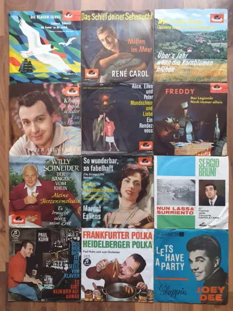 Single Konvolut 1950er 1960er Vinyl Schlager Pop Tanzmusik Jukebox Polydor