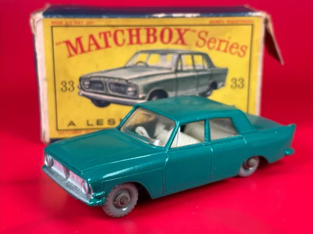 Ford Zephyr 6 III Matchbox Lesney #33 Near Mint with Original Box type D GPW