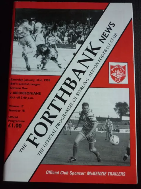 Stirling Albion v Airdrie 31/1/1998