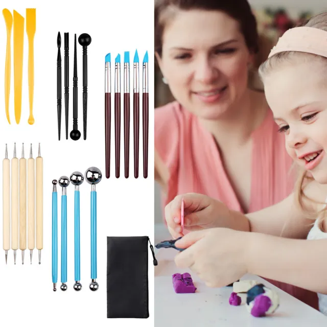 10 PC Silicone Clay Sculpting Tool Pen Brush Modeling Dotting Tool Pottery  Craft