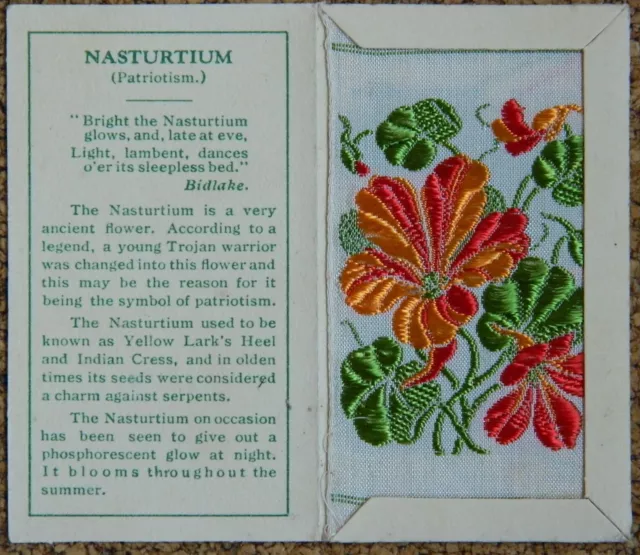 Kensitas Silk Flower (Small) No 35 Nasturtium type B folder 10.345