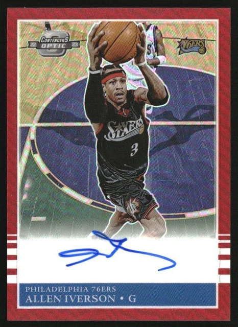 2022-23 Panini Contenders Optic '85 Tribute Autographs Red Allen Iverson Auto...