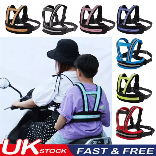 Child Kids Motorcycle Safety Harness Bike Front Back Seat Strap Belt Adjustable