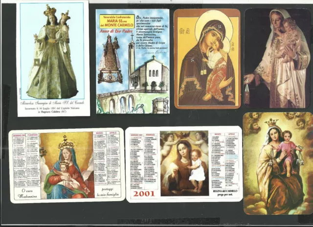 7 santinos Madonna del Carmine estampa  image pieuse holy card