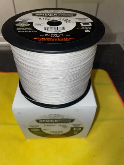 200 M NEU Spiderwire Smooth 8 Crystal 0,40 Angelschnur Geflecht Angeln Meer Wels