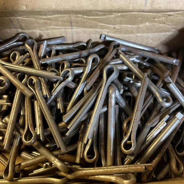 Vintage Lot Of 180 Cotter Pins  1/4 inch x 2 inch Long. Bulk Jefferson Screw