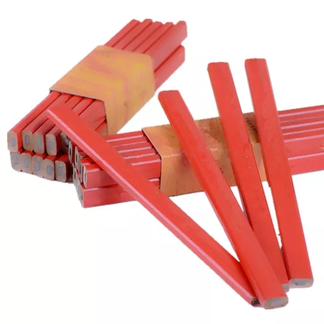 175mm 10x CARPENTERS PENCIL PENCIL CARPENTER PENCILS JOINERS PENCIL WOODWORK_))i