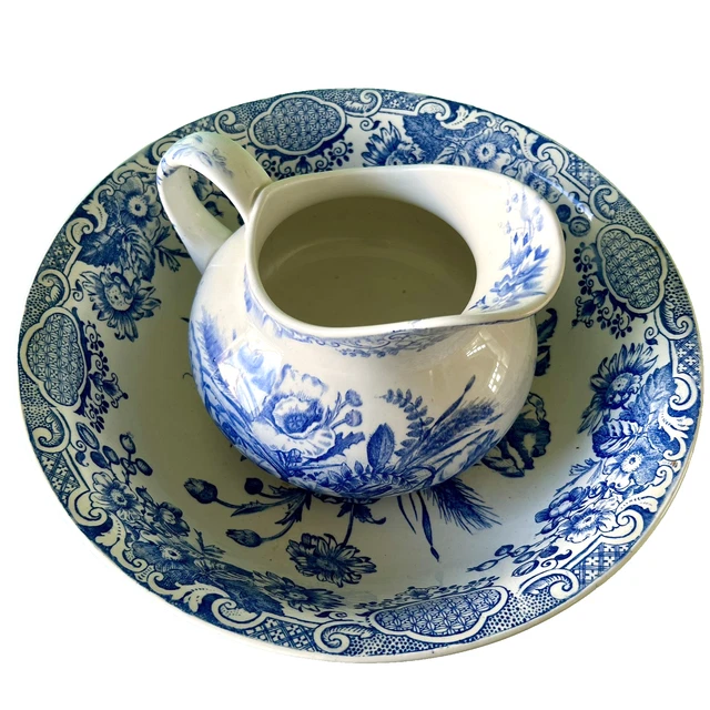 Lot De 6 Assiettes En Faïence Belge BFK Boch Frères Keramis – Motif Moscou Rose Fleurs – Diamètre 23,5 Cm – Bon état