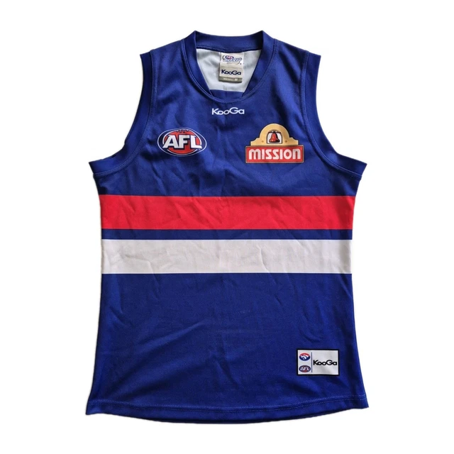 T-shirt Retro Western Bulldogs Footscray – AFL, Bleu, Taille Non Précisée, Occasion