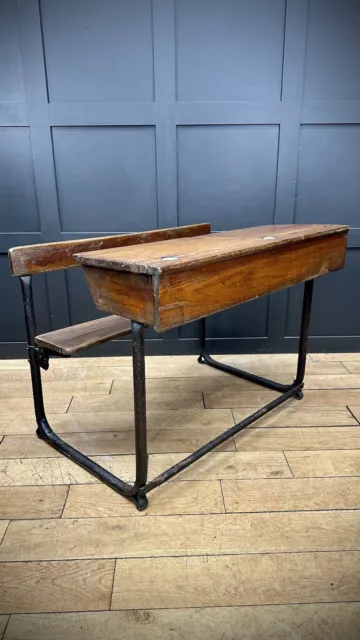 Antique Double School Desk / Home Schooling Desk / Child’s Desk / Antique Desk