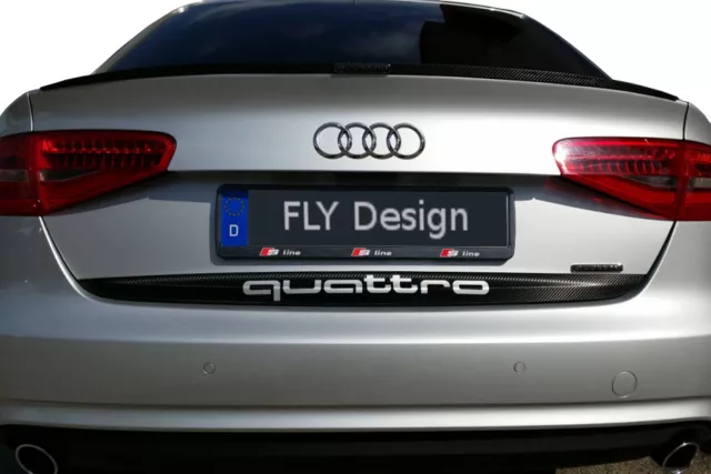 Apto para Audi A4 s4 Tuning Quattro Alerón Labio Posterior Carbono Look Slim Bec