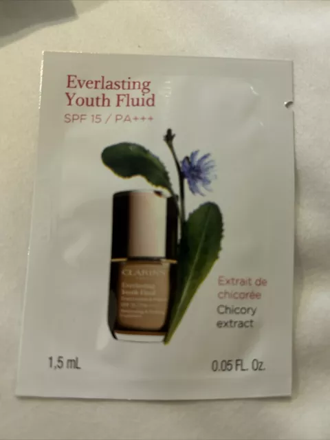 Clarins Everlasting Youth Fluid Shade 110 Honey 1.5ml Sample Sachet