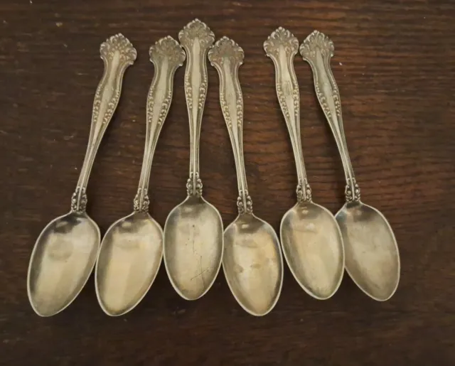 6 Antique Rogers Bros 1847 Avon Pattern Silver Plate  Spoons