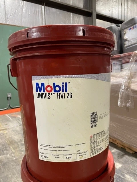 Mobil UNIVIS HVI 26 Hydraulic Oil (5 gal. pail) Part # 101660 ***SALE***