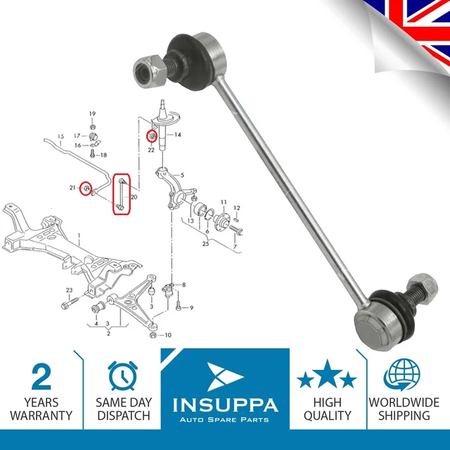 Stabilizer Anti Roll Bar Drop Link Front Axle Right Left For Ford Galaxy