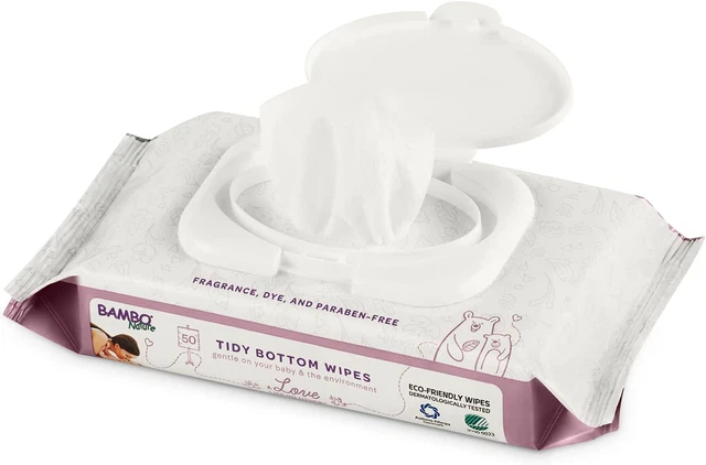 Bambo Nature Tidy Bottoms Eco-Friendly Baby Wipes, 50 Count