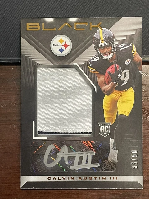 Calvin Austin III 2022 Panini Black Rookie Patch Autograph Copper /50 - Steelers