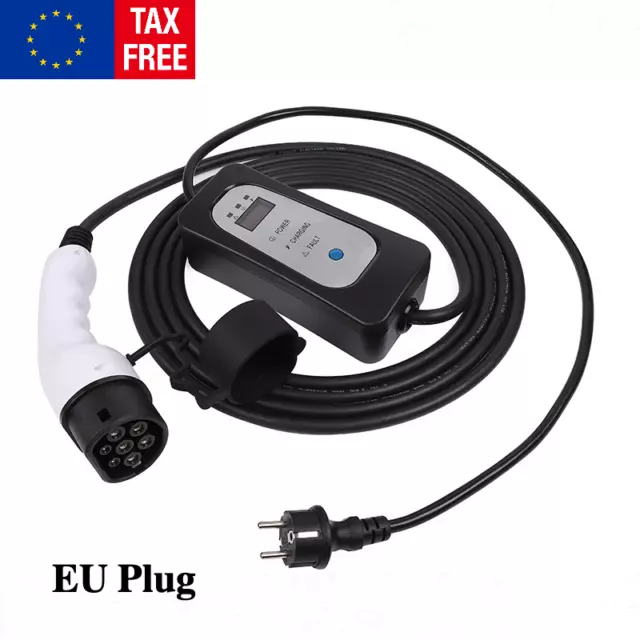 8A/10/13/16A Type 2 EV Charger Schuko Charging cable Station for Electric Cars