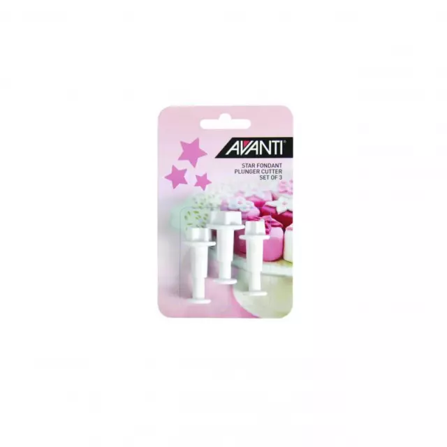 Avanti Star Fondant Plunger Cutter Set 3 Piece