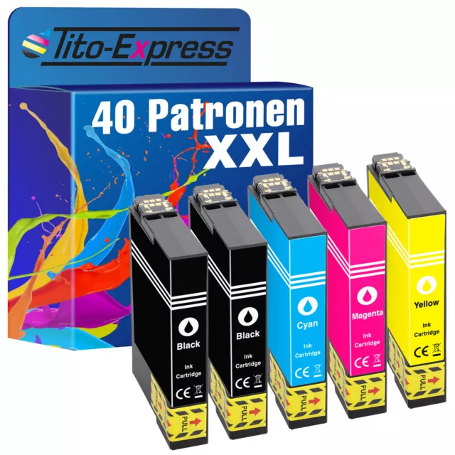 40 Patronen PlatinumSerie für Epson T0611 T0612 T0613 T0614 Stylus D68 PE D88 PE