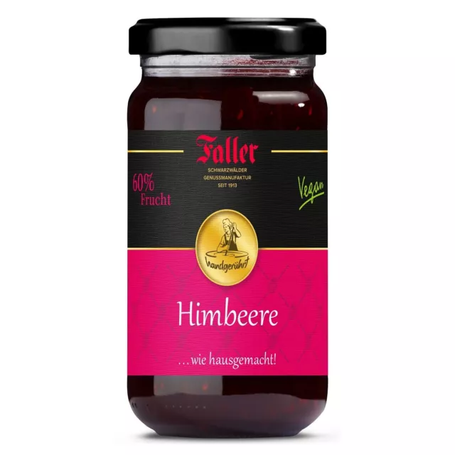 Faller Himbeer Konfitüre extra aus dem Schwarzwald mit 60% Frucht 330g