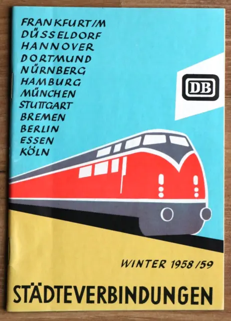 Deutsche Bundesbahn - Kursbuch - Städteverbindungen Winterfahrplan 1958/59