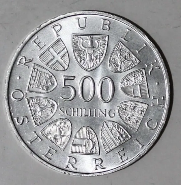 Austria 1983 500 Schilling  Silver Coin