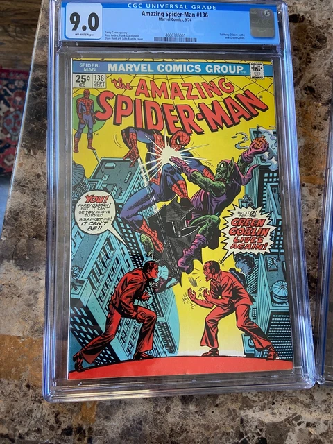 Amazing Spider-man #136, CGC 9.0 VF/NM, 1st Harry Osborn as Green Goblin