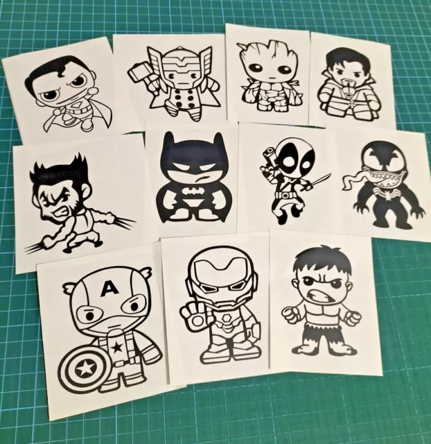 Marvel Avengers Mini/Baby Vinyl Decal Light Switch Wall Art Car Window Stickers