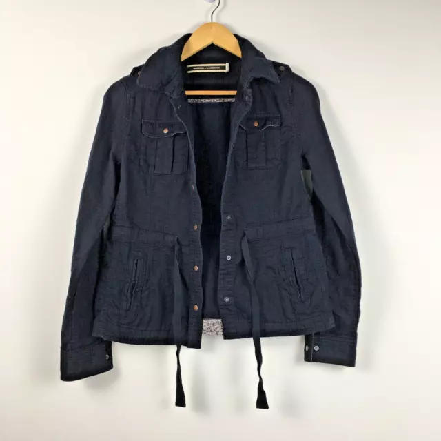 Anthropologie Daughters of the Liberation  Women's Sz S Utility Jacket Navy Blue