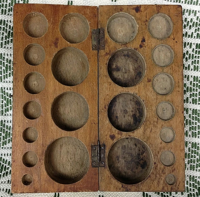 alt Gewichte Präzisions Gewichtssatz Feingewichte Holzkasten Apotheke Fein Waage 11