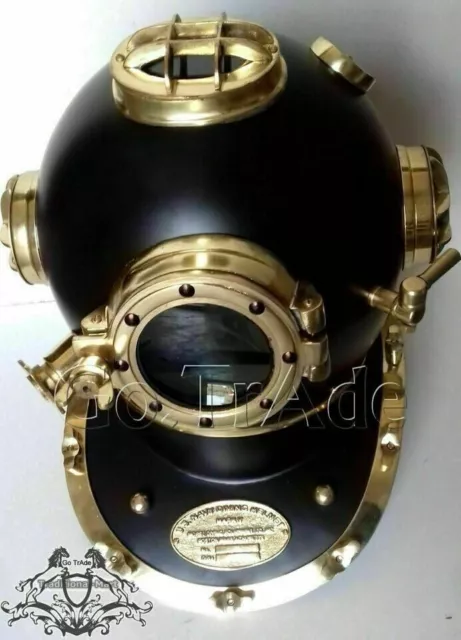 Maritime Scuba Replica Diving Helmet US Navy Mark V Black Finish Nautical Divers 3