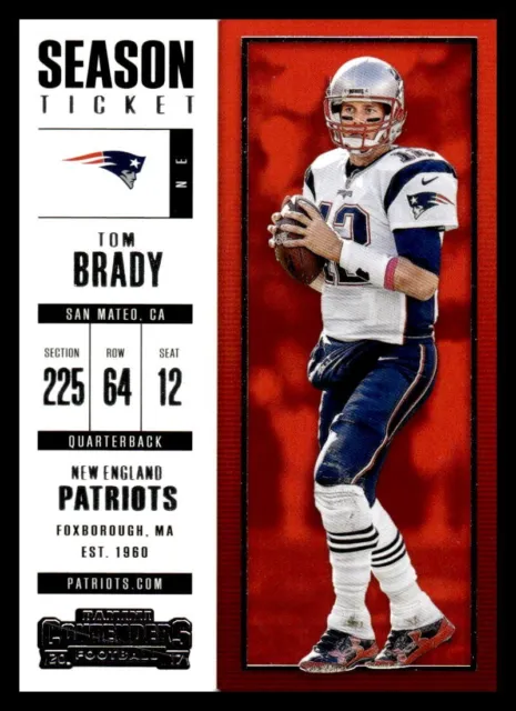 2017 Panini Contenders Season Ticket Tom Brady #95