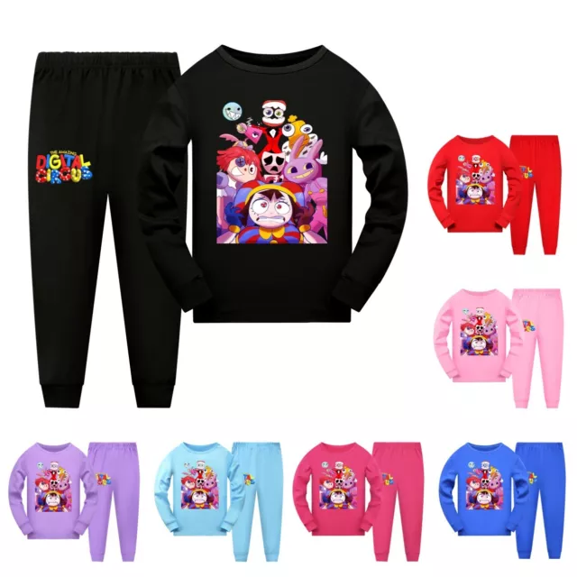 Kids The Amazing Digital Circus Pyjamas Nightwear Loungewear Top Pants PJs Sets