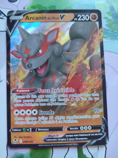 Carte Pokémon - Arcanin de Hisui V 090/195 - Tempête Argentée - Neuf FR