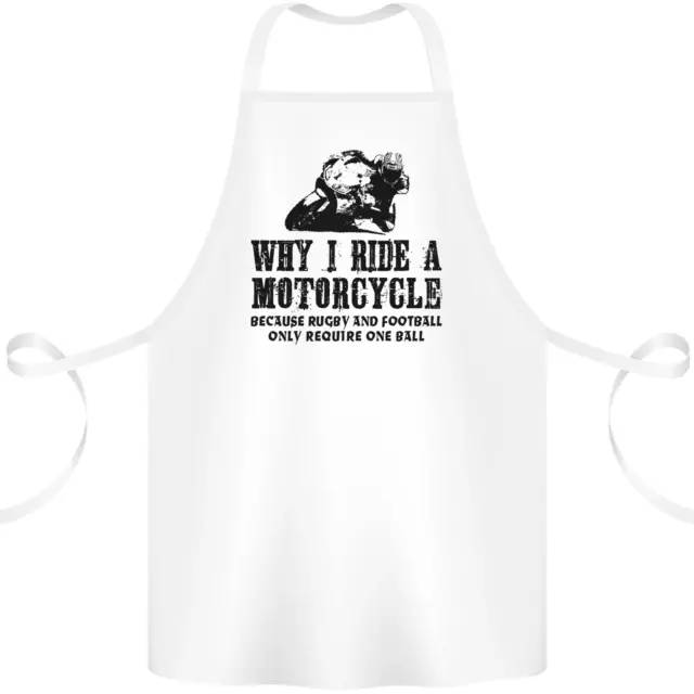 Why I Ride a Motorcycle Biker Funny Bike Cotton Apron 100% Organic