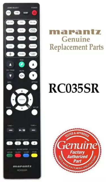 New Genuine Marantz Audio Receiver Remote Control RC035SR NR1609 SR5013 SR6012