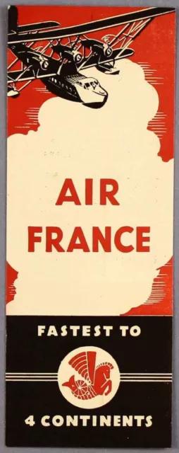 Air France Flying Boat Vintage Airline Bookmark Af