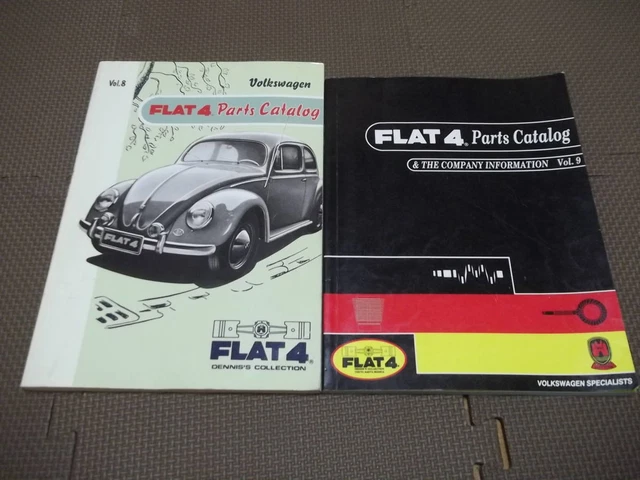 Vintage FLA Parts Catalog NNVW Volkswagen Beetle & Karmann Ghia 2 Book Set Used
