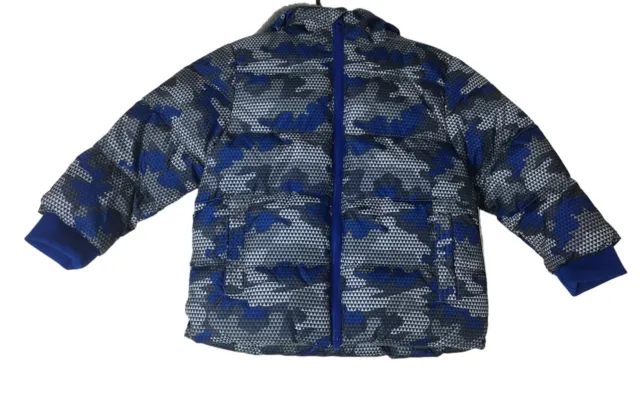 Swiss Tech Blue Gray Camo Puffer Boys Winter Coat Size 2T Jacket NEW With Tags