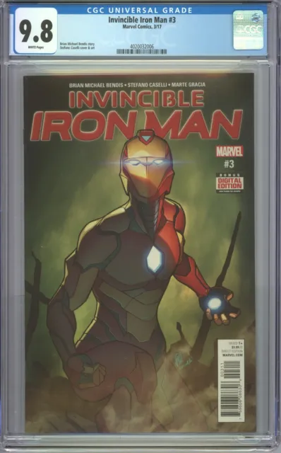 Invincible Iron Man # 3 (2017) CGC 9.8 1st Riri Williams as Ironheart