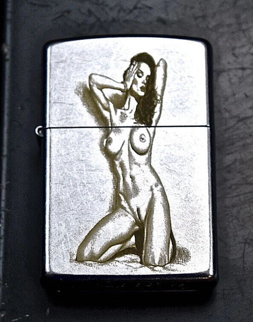 Laser Engraved PLAYBOY PINUP Zippo Windproof Camping Lighter 207 BP USA Made F