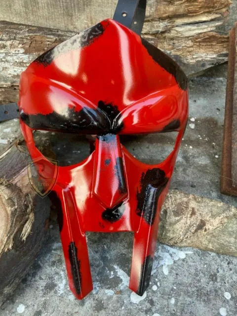 Gladiator Face Mask Helmet Hand Forged Sca Larp Helmet Roman Armor MF Doom gift