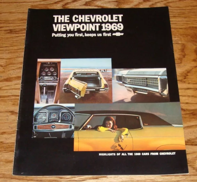 Original 1969 Chevrolet Full Line Sales Brochure 69 Chevy Corvette Camaro