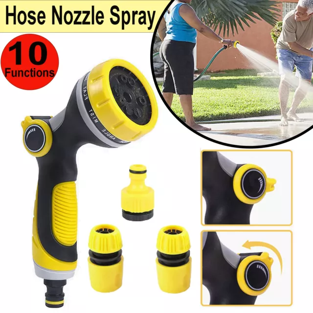10 Function Hose Nozzle Sprayer Spray Gun Garden Watering Car Washing Water Guns