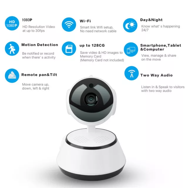 Sricam Wireless WiFi HD IP Camera 1080P Network Home Security Pet Dog Monitor