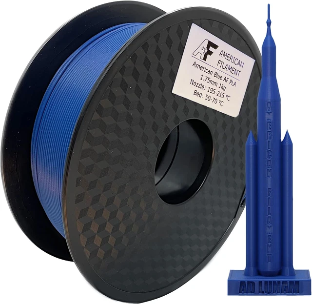 Blue PLA American Filament, 1.75 Mm Diameter, 1 Kg Spool, Made in the USA! 3D Pr