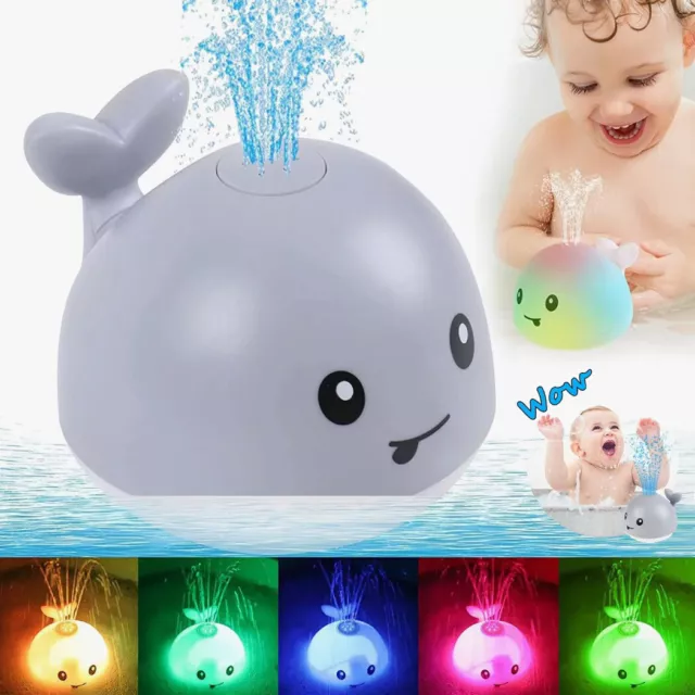 Baby Wal Bad Spielzeug Spray Induktion Wasserspray Kinder Pool Spielzeug mit LED