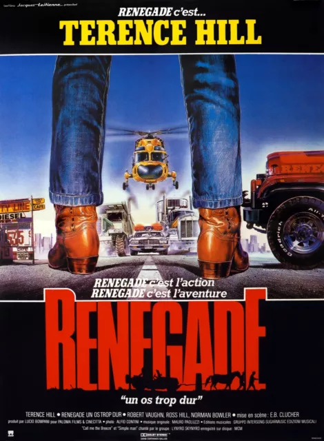 RENEGADE, TERENCE HILL, REPRO AFFICHE SUR TOILE 340g (60x80 cm), HQ