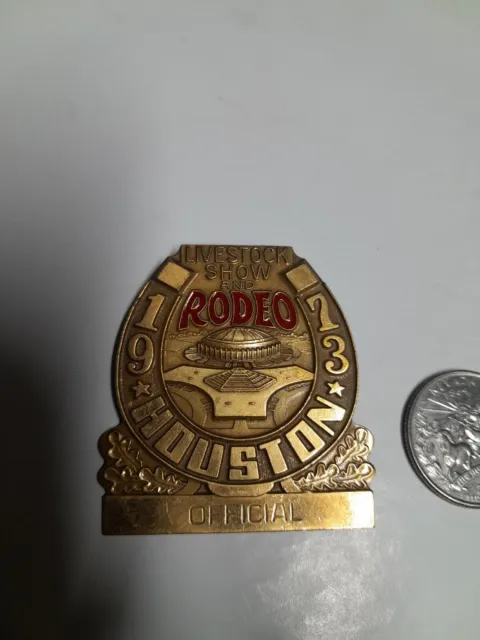 1973 Houston Livestock Show & Rodeo Official Badge/Pin